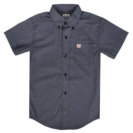Cinch Boy's Geo Print Button Down Shirt KIDS - Boys - Clothing - Shirts - Short Sleeve Shirts Cinch