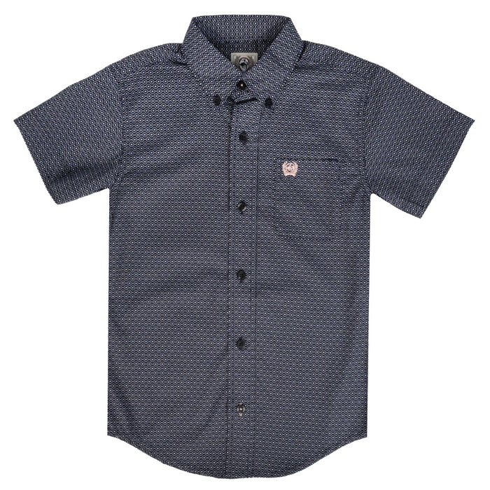 Cinch Boy's Geo Print Button Down Shirt KIDS - Boys - Clothing - Shirts - Short Sleeve Shirts Cinch
