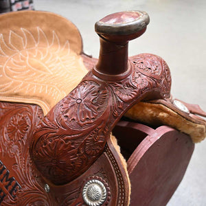 14.5" USED CORRIENTE TEAM ROPING SADDLE Saddles Corriente