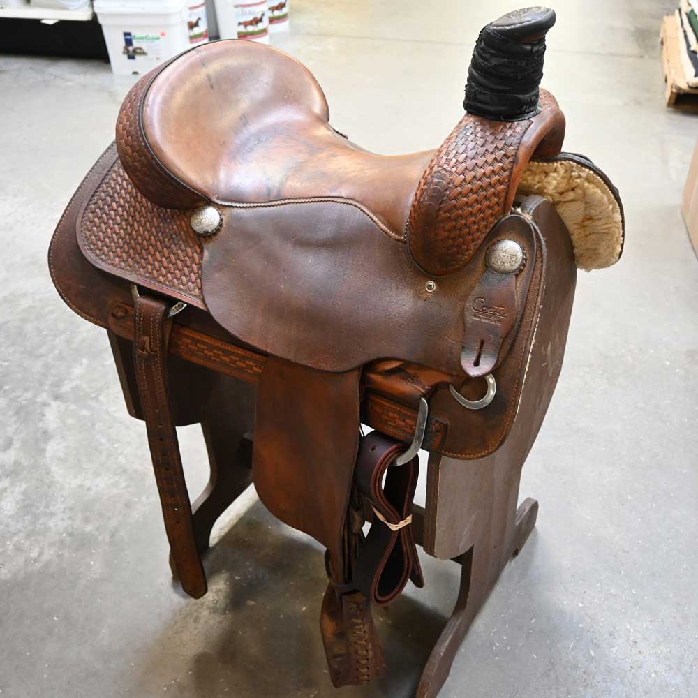 16.5" USED COATS ROPING SADDLE Saddles Coats Saddlery   