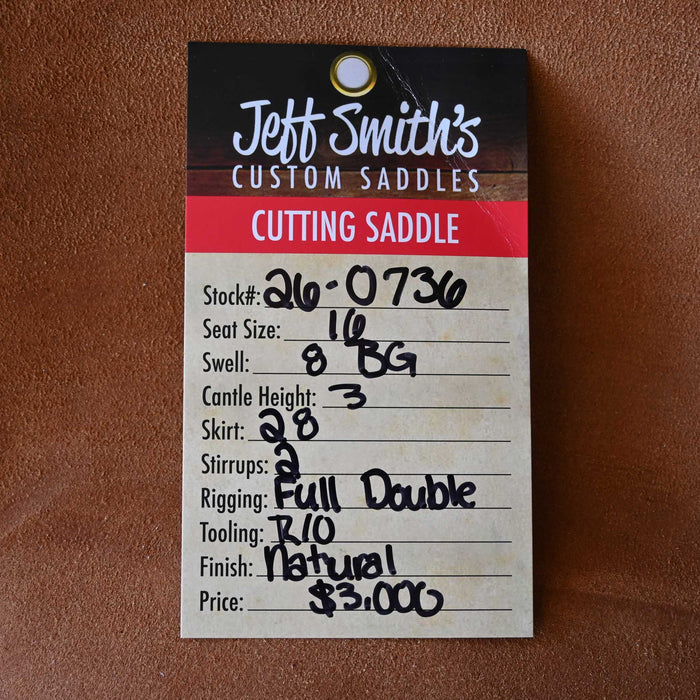 16" JEFF SMITH BEAU GALYEAN CUTTING SADDLE Saddles - New Jeff Smith