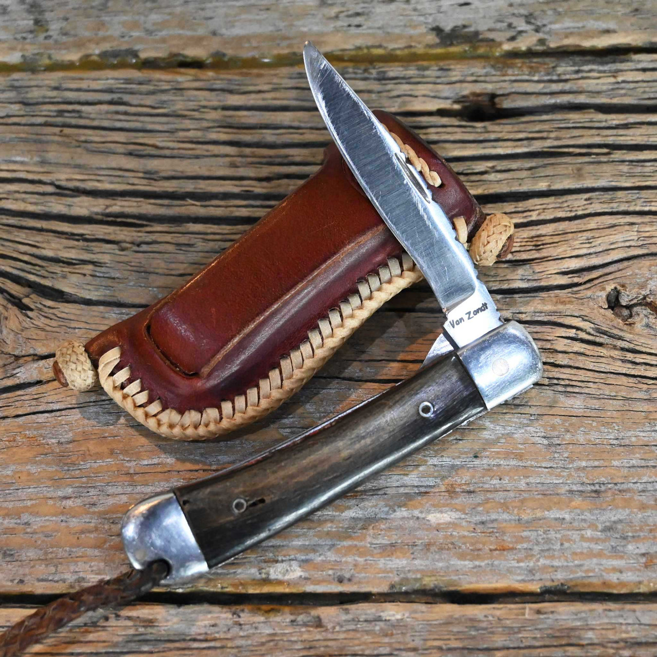 Van Zandt Pocket Knife w/Billy Albin Sheath Knives Billy Albin