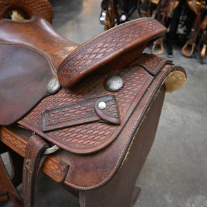 16.5" USED COATS ROPING SADDLE Saddles Coats Saddlery   