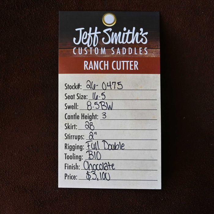 16.5" JEFF SMITH BUSTER WELCH RANCH CUTTER SADDLE Saddles - New Jeff Smith