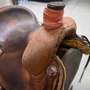 14.5" USED CIRCLE T ROPING SADDLE