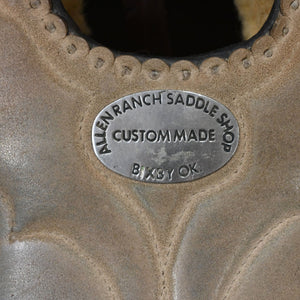 15" USED ALLEN RANCH ROPING SADDLE Saddles - Used Allen Ranch Saddle Shop