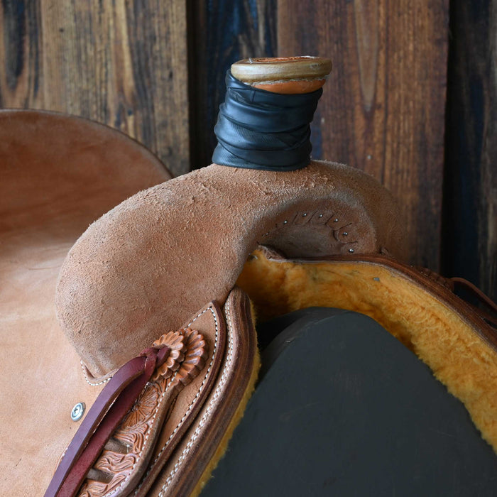 14" USED TESKEY'S TEAM ROPING SADDLE