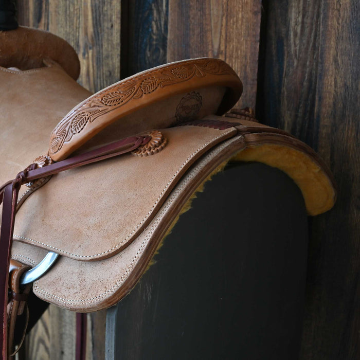 14" USED TESKEY'S TEAM ROPING SADDLE