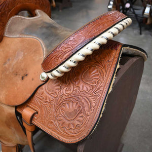 13.5" USED HEREFORD BARREL SADDLE Saddles Hereford Brand Tex Tan   