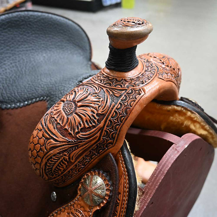 13" TESKEY'S YOUTH CALF ROPING SADDLE Saddles - New Teskey's Saddlery