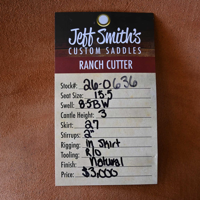 15.5" JEFF SMITH BUSTER WELCH RANCH CUTTER SADDLE Saddles - New Jeff Smith