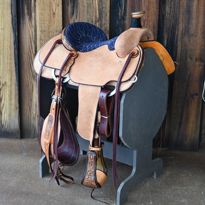 14" TESKEY'S TEAM ROPING SADDLE Saddles - New Teskey's Saddlery