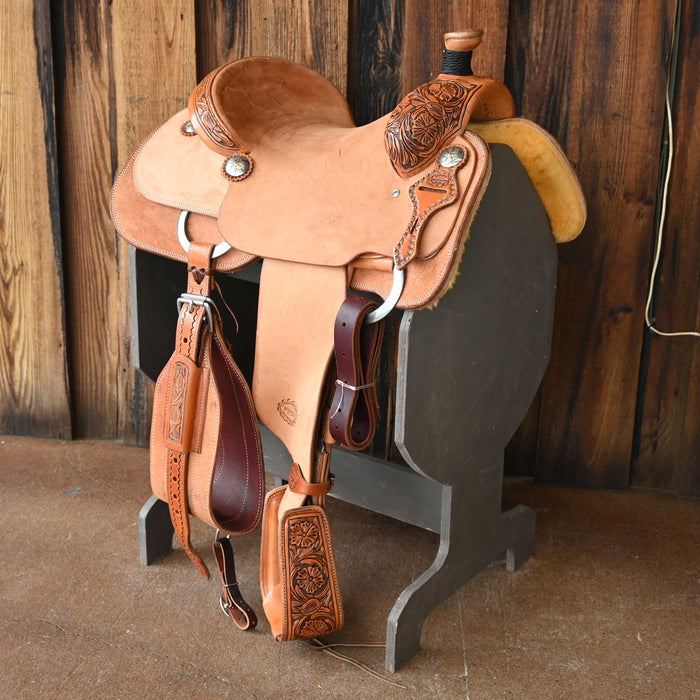 15" TESKEY'S CALF ROPING SADDLE Saddles - New Teskey's Saddlery