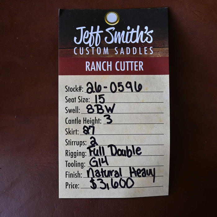 15" JEFF SMITH BUSTER WELCH RANCH CUTTER SADDLE Saddles - New Jeff Smith