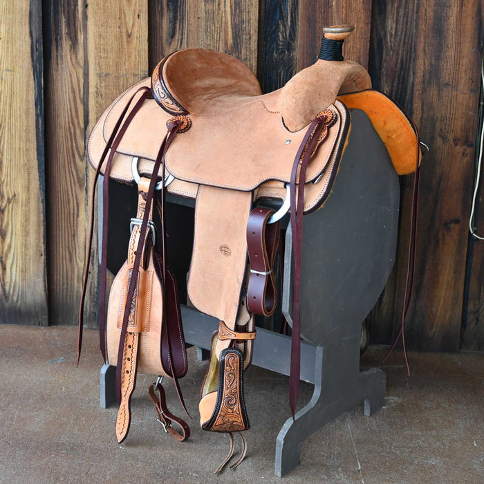 14.5" TESKEY'S TEAM ROPING SADDLE Saddles - New Teskey's Saddlery