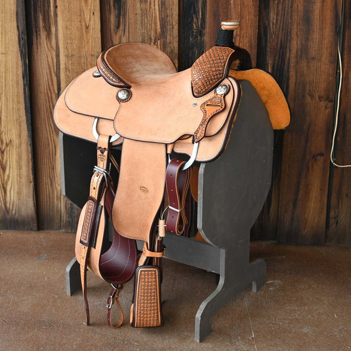 14" TESKEY'S TEAM ROPING SADDLE Saddles - New Teskey's Saddlery