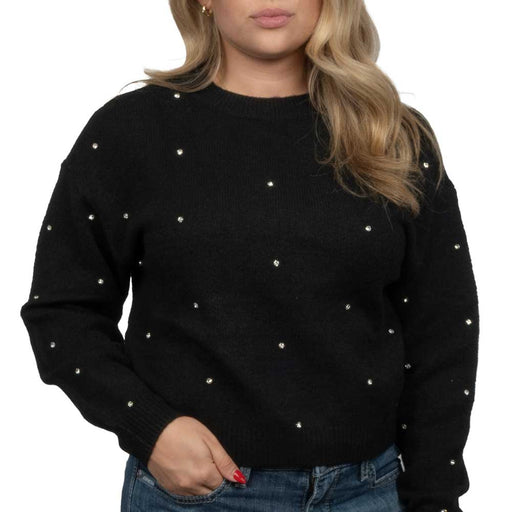 Rock & Roll Denim Women's Rhinestone Sweater - Black WOMEN - Clothing - Sweaters & Cardigans Panhandle