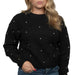 Rock & Roll Denim Women's Rhinestone Sweater - Black WOMEN - Clothing - Sweaters & Cardigans Panhandle