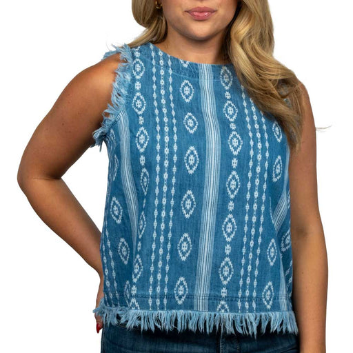 Cruel Denim Women's Chambray Southwest Tank Top WOMEN - Clothing - Tops - Sleeveless Cruel Denim