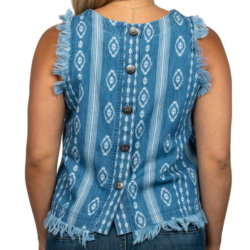 Cruel Denim Women's Chambray Southwest Tank Top WOMEN - Clothing - Tops - Sleeveless Cruel Denim