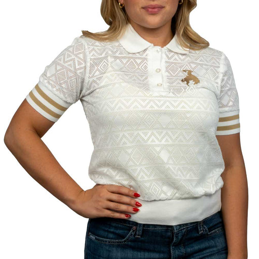 Cruel Denim Women's Lace Polo Shirt WOMEN - Clothing - Tops - Short Sleeved Cruel Denim