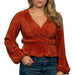 Rock & Roll Denim Women's Plisse Blouse WOMEN - Clothing - Tops - Long Sleeved Panhandle