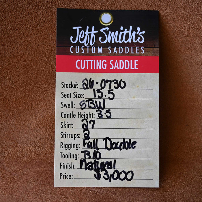15.5" JEFF SMITH BUSTER WELCH CUTTING SADDLE