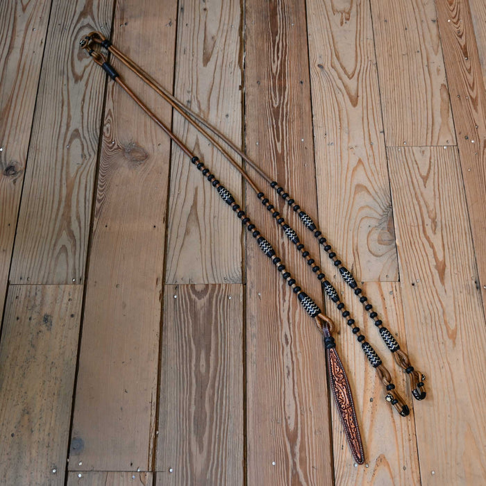 Hand Braided Rawhide Romel Reins