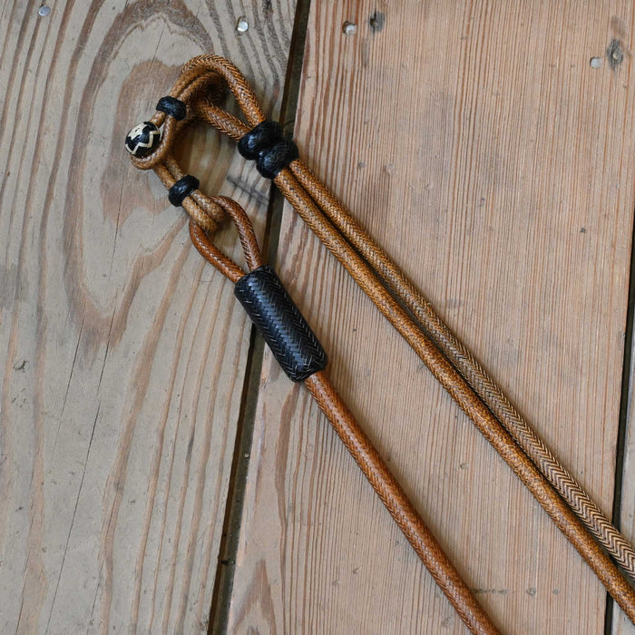 Hand Braided Rawhide Romel Reins