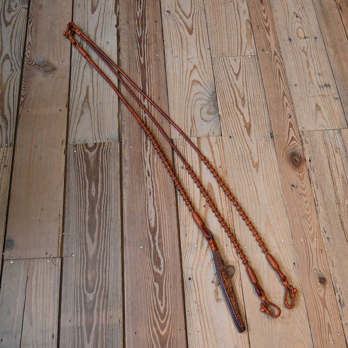 Hand Braided Rawhide Romel Reins