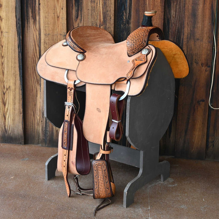 15" TESKEY'S TEAM ROPING SADDLE Saddles - New Teskey's Saddlery
