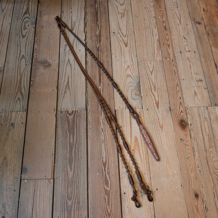 Hand Braided Rawhide Romel Reins