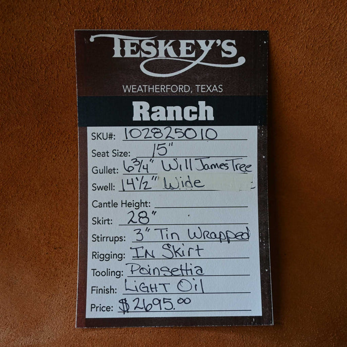 15" TESKEY'S RANCH SADDLE