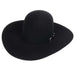 American 10X Black 4 1/2" Open Crown Felt Hat HATS - FELT HATS American Hat Co.