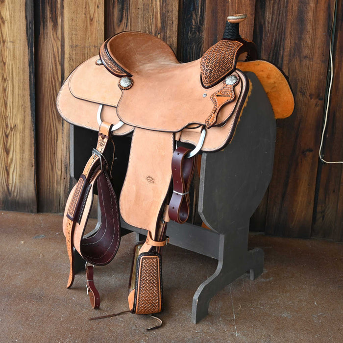 15.5" TESKEY'S TEAM ROPING SADDLE Saddles - New Teskey's Saddlery