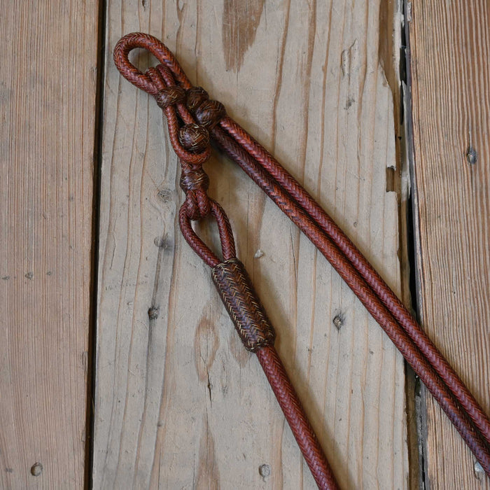 Hand Braided Rawhide Romel Reins