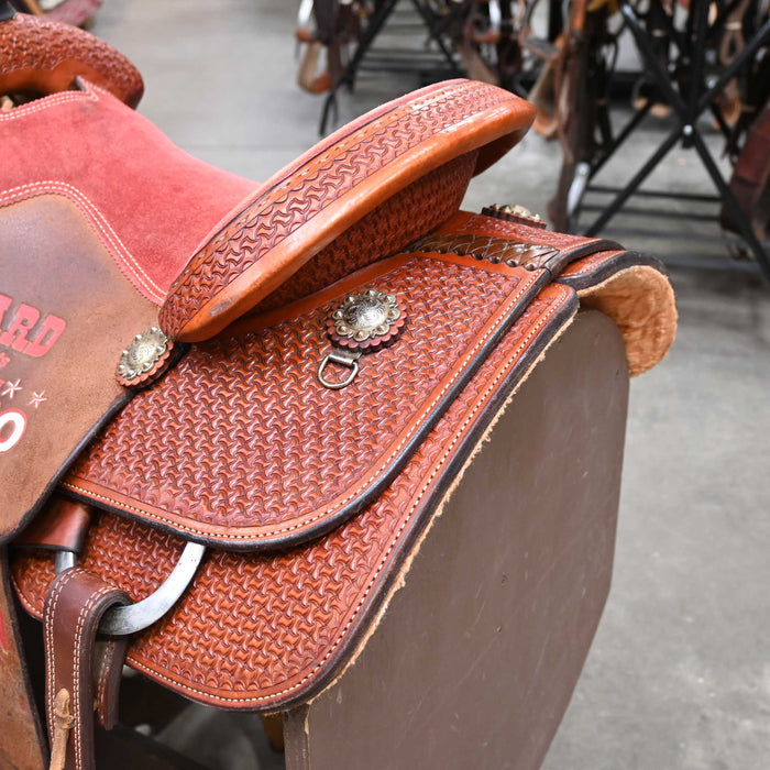 15" USED OXBOW TEAM ROPING SADDLE