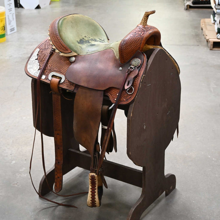 15" USED CIRCLE G BRAND BARREL SADDLE