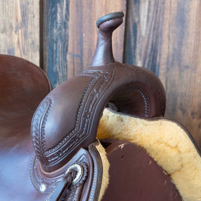 16.5" USED JEFF SMITH CUTTING SADDLE