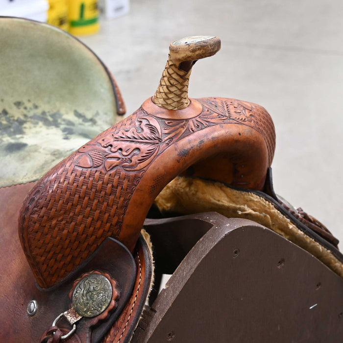 15" USED CIRCLE G BRAND BARREL SADDLE