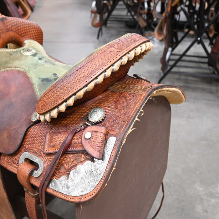 15" USED CIRCLE G BRAND BARREL SADDLE