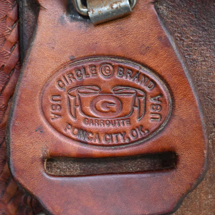 15" USED CIRCLE G BRAND BARREL SADDLE
