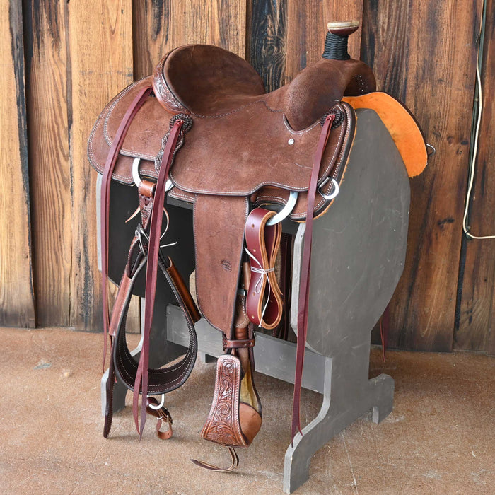 14" TESKEY'S TEAM ROPING SADDLE Saddles - New Teskey's Saddlery
