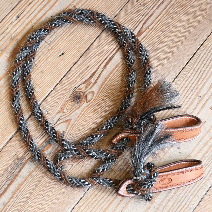 Jose Ortiz Mohair 5/8" Rope Reins w/Leather Rein Connectors
