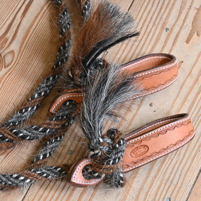 Jose Ortiz Mohair 5/8" Rope Reins w/Leather Rein Connectors