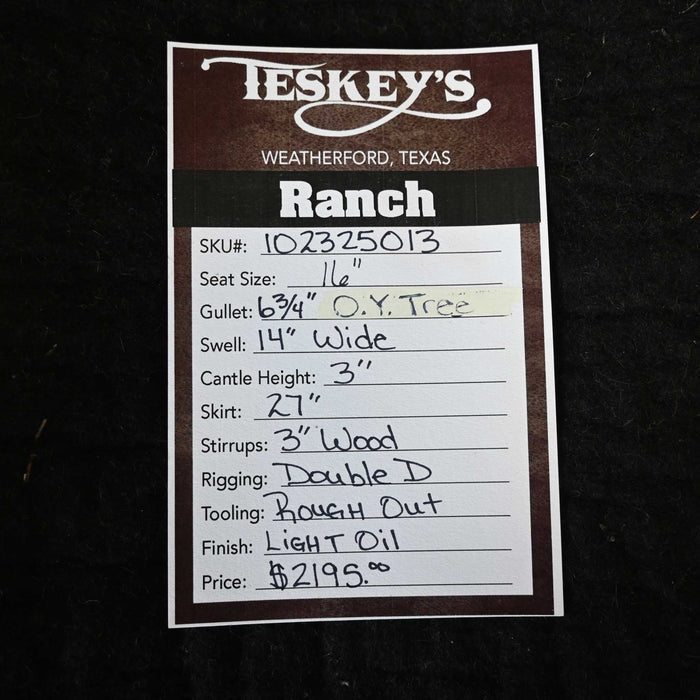 16" TESKEY'S RANCH SADDLE