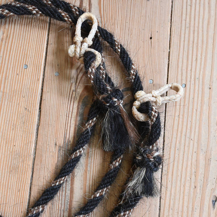 Jose Ortiz Mohair 1/2" Rope Reins w/Rawhide Rein Connectors