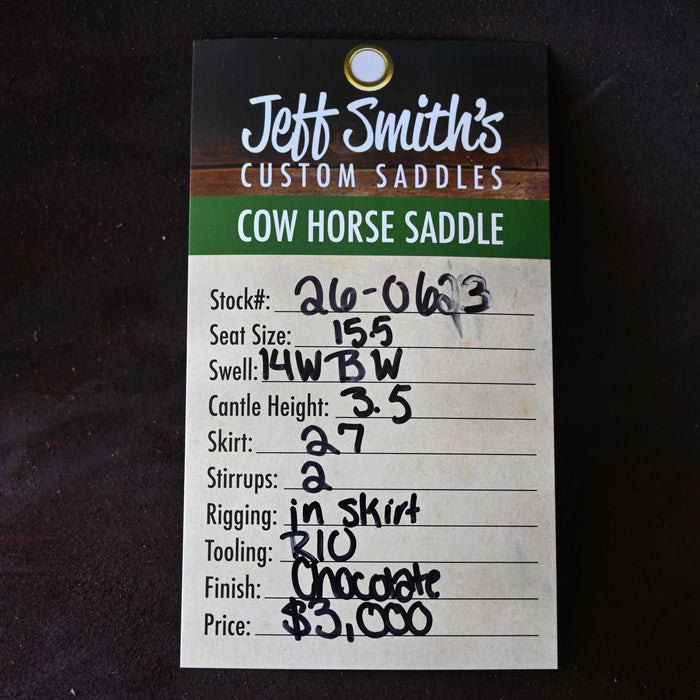 15.5" JEFF SMITH BUSTER WELCH COW HORSE SADDLE