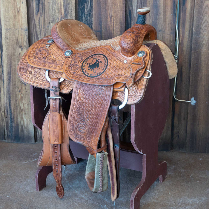 15" USED TESKEY'S TEAM ROPING SADDLE