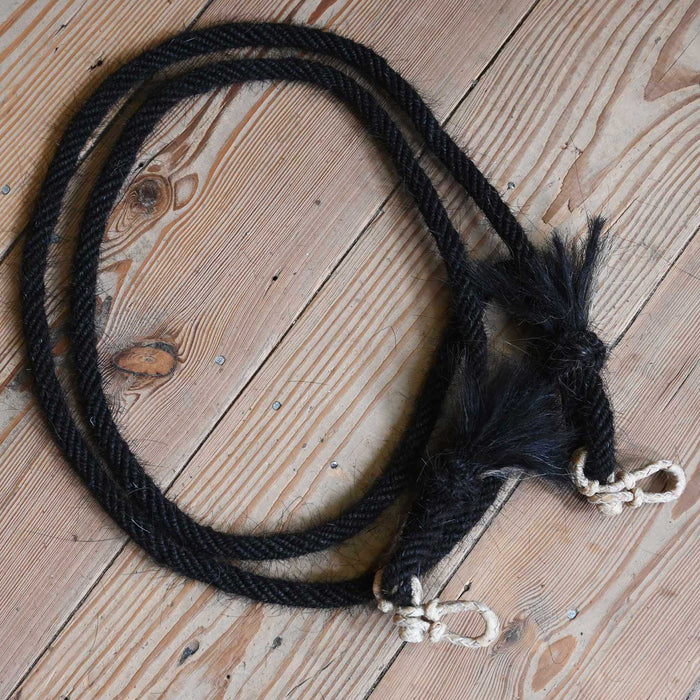 Jose Ortiz Mohair 1/2" Rope Reins w/Rawhide Rein Connectors